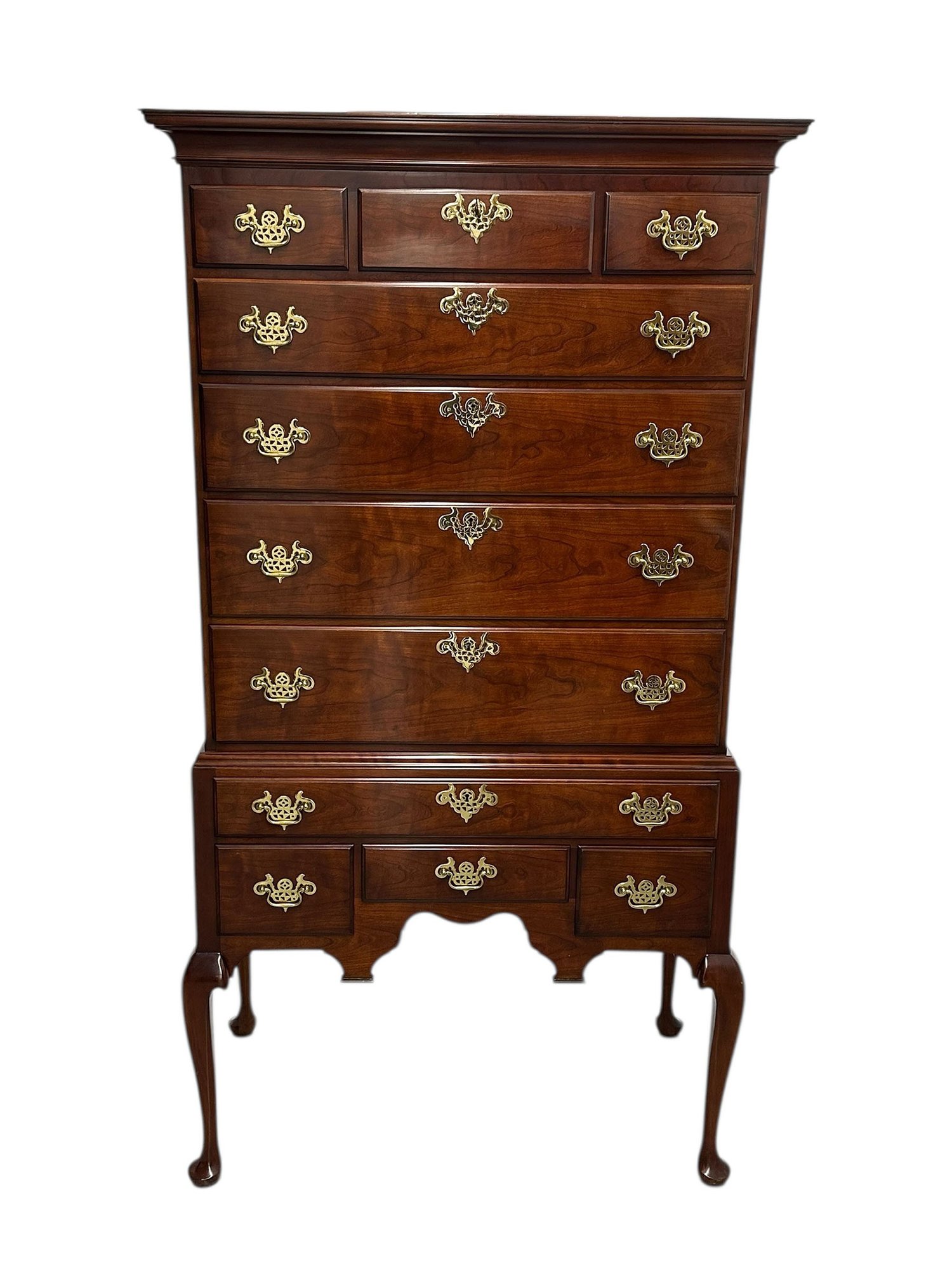 Kindel Furniture Queen Anne-style Mahogany Highboy Chest Of Drawers ...
