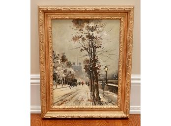 Original Oil On Canvas Painting By J. Michel