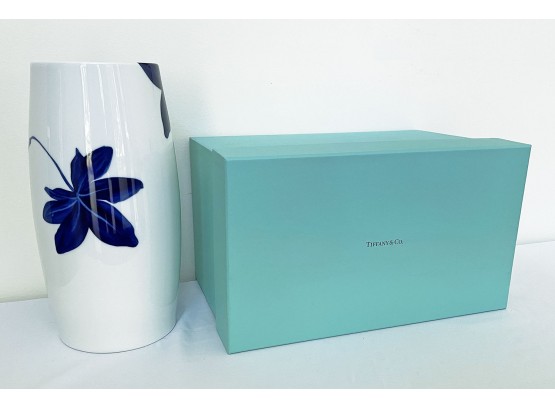 Large Tiffany & Co. 'Tiffany Vines' Porcelain Vase - Never Used In Box - Great Holiday Gift!