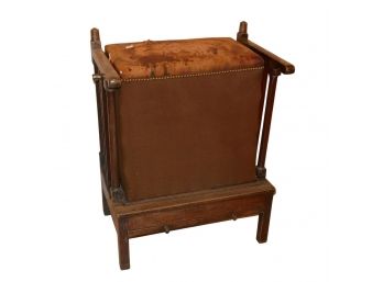 19th C. Victorian Mahogany & Leather Chamber Horse