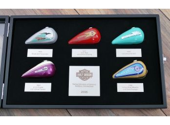 Harley Davidson Motorcycles 2005 Holiday Collectible Miniature Tank Set - Never Displayed
