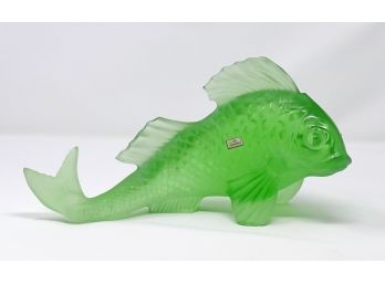Baccarat Crystal Koi Carp Figurine - In Green ($1895)