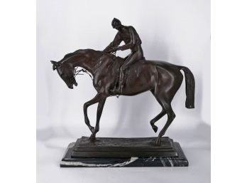 After Isidore Julues Bonheur (French D. 1901) Bronze Statue 'Le Grand Jockey'