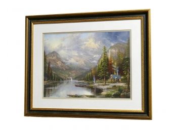 Thomas Kinkade Lithograph - Mountain Majesty - Signed & Numbered COA