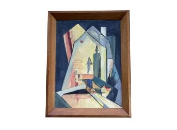 Original Mid-Century Beyer Cubist Painting