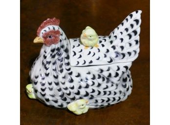Fitz And Floyd Ceramic Hen Cookie Jar