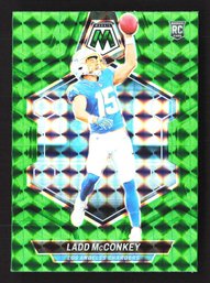 Ladd McConkey 2024 Panini Mosaic #334 Mosaic Green RC