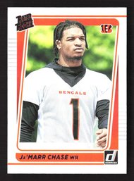 2021 DONRUSS FOOTBALL JaMARR CHASE RC #262 BENGALS CANVAS PORTRAIT VARIATION