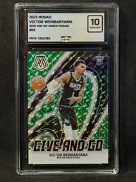 2023-24 Mosaic Victor Wembanyama Rookie - Green Mosaic - Gem