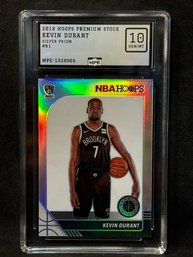 2019 Hoops Premium Stock Kevin Durant Silver Prizm - Gem