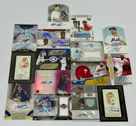 14 Baseball Autos Pathc Cards #'d Rookies Lot