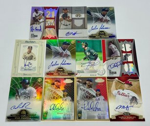 11 Signed Auto Patch Baseball Cards #'d Rookie