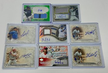 8 Signed Baseball Patch Cards