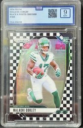 2024 PRIZM MALACHI CORLEY BLACK & WHITE CHECKER ROOKIE