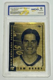 2003 Merrick Mint 23KT Gold Laser Line Tom Brady