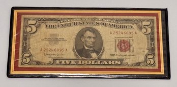 1963 $5 Red Seal Legal Tender Note Bill VF Very Fine US Currency