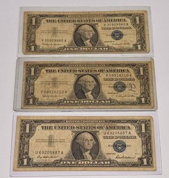 (3) $1 Silver Certificate Star Note Uncirculated Currency Tender