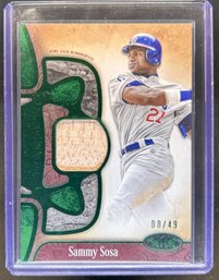 2026 Topps Tier One Legend Green Sammy Sosa Bat Relic 7/49