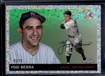 2025 Topps Chrome Rose Gold Mini Diamond Refractor Yogi Berra /75