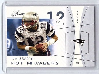 2004 Flair Hot Numbers Tom Brady Patriots /500