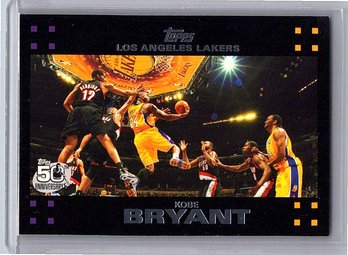 Topps 2007 Kobe Bryant #24 Los Angeles Lakers 50th Anniversary