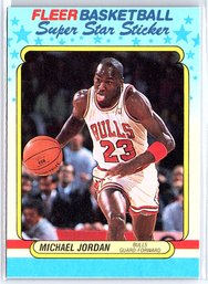 1988 Fleer Stickers Basketball Michael Jordan
