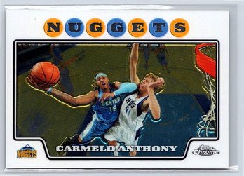 2008-09 Topps Chrome #15 Carmelo Anthony ICONIC DUNK