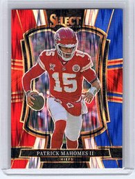 Panini 2025 Select Patrick Mahomes II Red & Blue Shock
