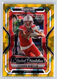 2025 Panini Prizm Draft Picks #17 Tetairoa McMillan Gold Ice Rookie