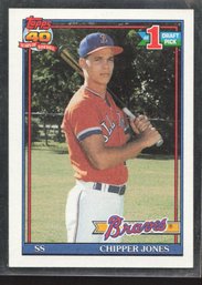 1991 TOPPS CHIPPER JONES ROOKIE