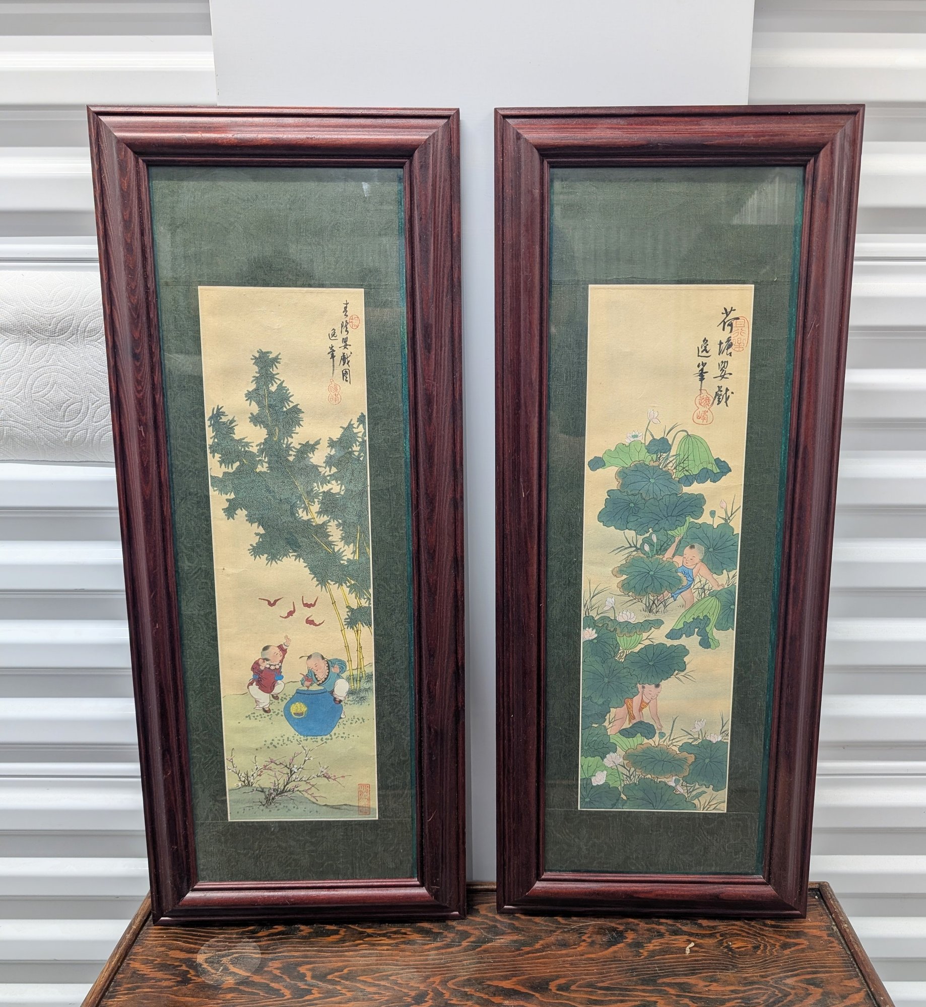 Pair Of Traditional Hanging Scroll Art #3217 | Auctionninja.com