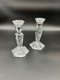 Vintage Crystal Candlestick Holder