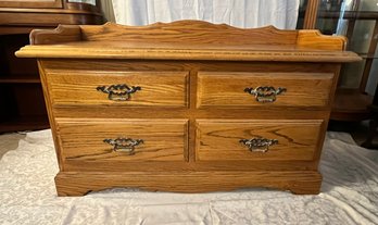 Vintage Solid Oak Hope Chest/storage Bench
