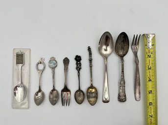 Collection Of 7 Spoons And 2 Forks