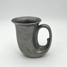 Vintage  5' Things Remembered Pewter Horn Stein