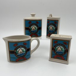 Vintage Hermitage Salt, Peper,sugar,creamer Set