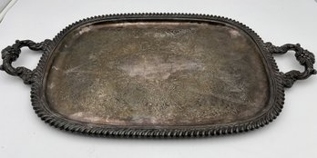 Vintage EB Webster & Sons Silver Plated Serving Tray
