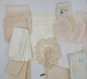 Collection Of Table Linens + Lace