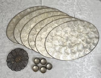 Vintage Mother Of Pearl Placemats & Accoutrements