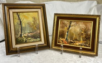 2 Vintage Neil Simons Signed, Framed, Oil Paintings