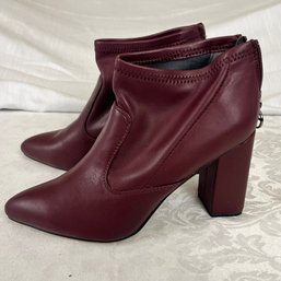 NEW Franco Sarto Leather Heel Booties