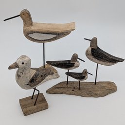 Three Wooden Birds