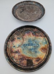 Antique Morton Parker Silverpated Trays