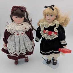 Pair Of Vintage Porcelain Dolls