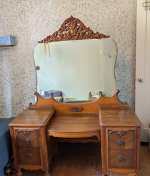 Vintage Vanity And Chair Set