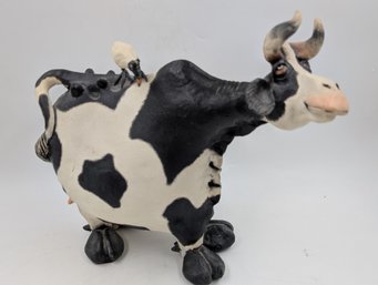 Certified Todd Warner Cow Sculpture