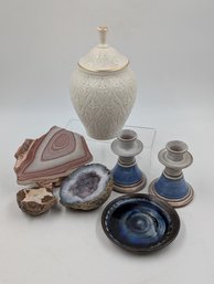Lenox Jar Thundereggs And Pottery
