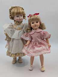 Set Of Collectible Porcelain Dolls
