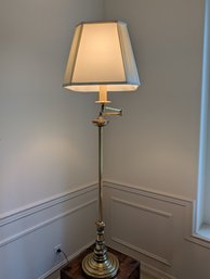Vintage Stiffel Brass Floor Lamp With Adjustable Swing Arm