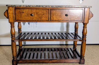 Vintage Style Barley Twist Oak Console Table